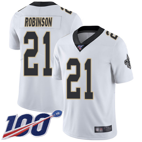 Men New Orleans Saints Limited White Patrick Robinson Road Jersey NFL Football #21 100th Season Vapor Untouchable Jersey